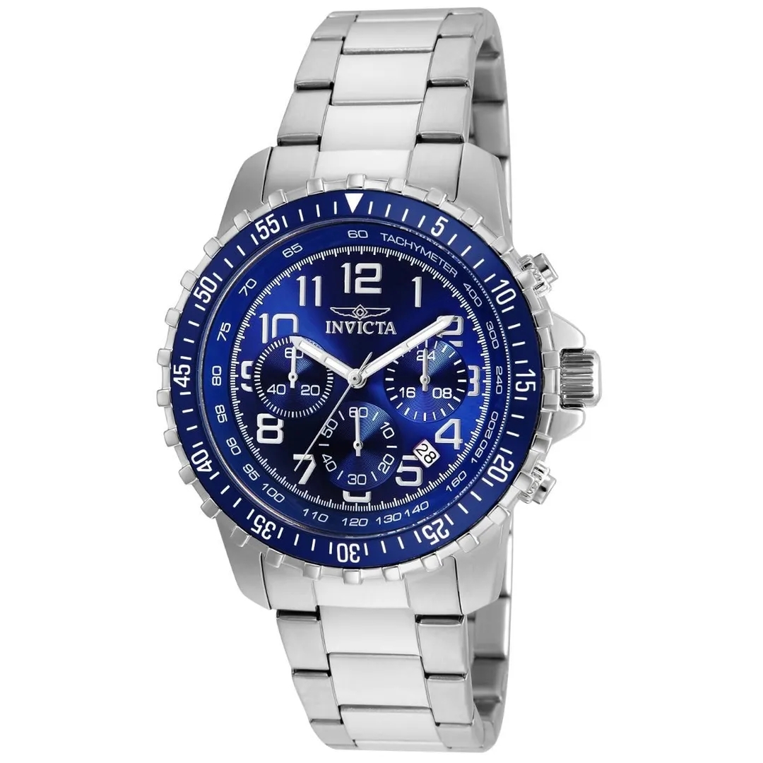 Invicta Specialty Vector Field 45mm Stainless Steel Watch With Blue Dial